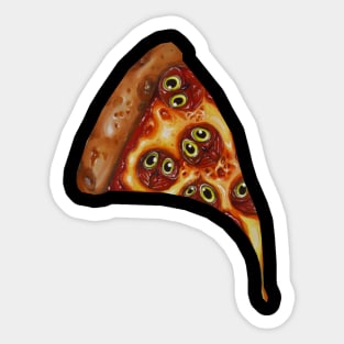 owlroni pizza Sticker